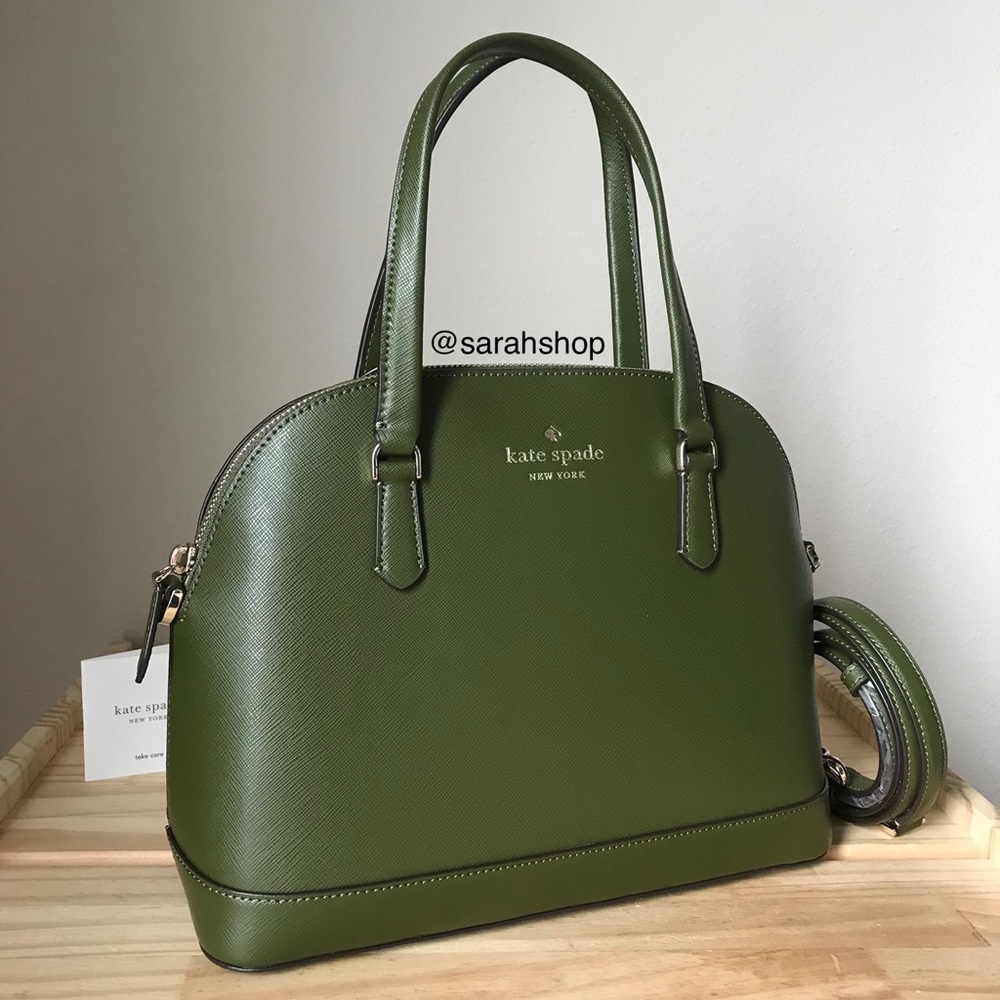 Kate Spade Green Satchel Crossbody Leather Handbag